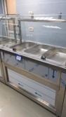 VITRINA CALDA - BAIN MARIE cu geam curbat/vitrina calda de banc cu geam curbat horeca bucuresti